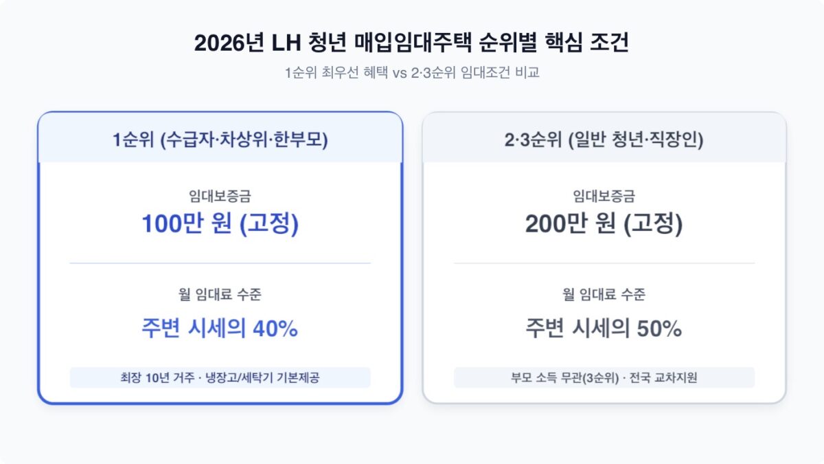 2026년 LH 청년 매입임대주택 입주 자격 및 신청 방법 안내 인포그래픽