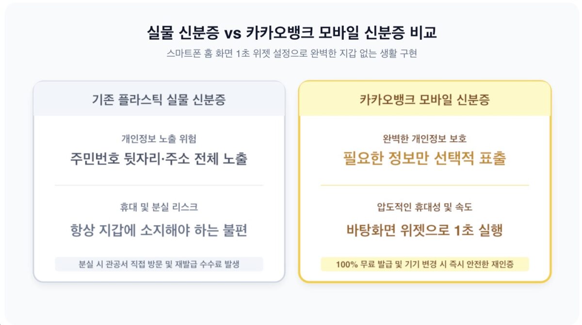 2026년 카카오뱅크 모바일 신분증 발급 위젯 혜택 인포그래픽